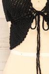 Flos Black Crochet Crop Top | La petite garçonne  bottom
