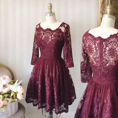 Fodla Mauve | Embroidered Dress