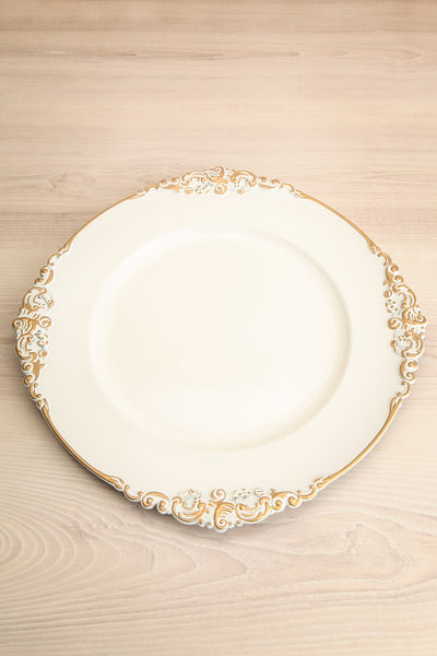 Foggia Ceramic Plate w/ Golden Details | Maison garçonne