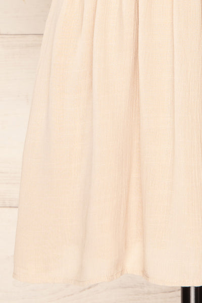 Forgia Taupe Short Faux-Linen V-Neck Dress | La petite garçonne bottom