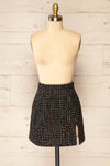 Francfort Black Tweed High-Waisted Mini Skirt | La petite garçonne front view