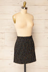 Francfort Black Tweed High-Waisted Mini Skirt | La petite garçonne side view