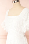 Freema Lace Maxi Dress w/ Slit | Boutique 1861 side close up