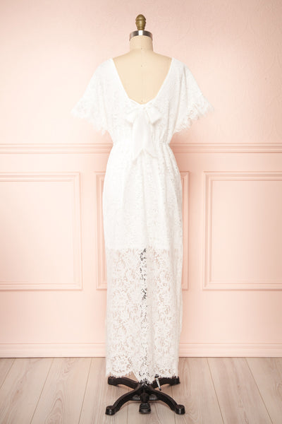 Freema Lace Maxi Dress w/ Slit | Boutique 1861 front view