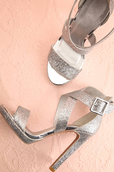 Frehel Silver Glitter High Heeled Sandals | Boutique 1861 1