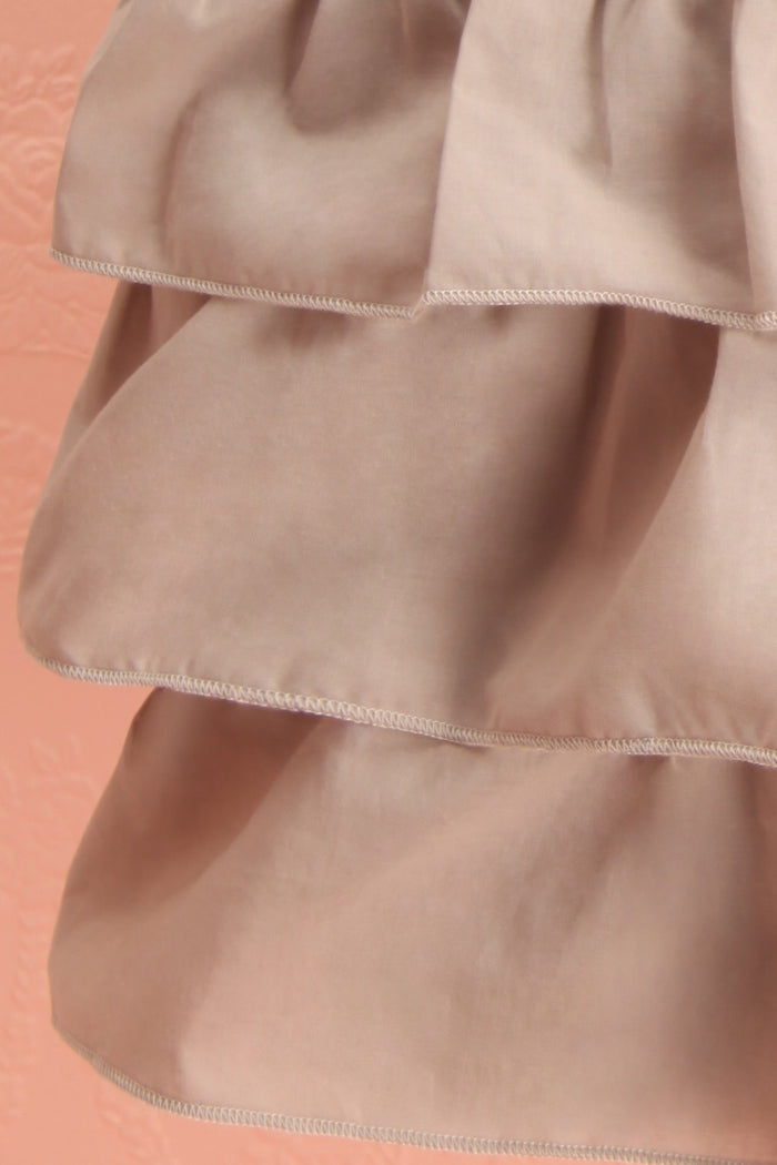 Frevo Grey Cotton Ruffle Shopping Bag | Boutique 1861