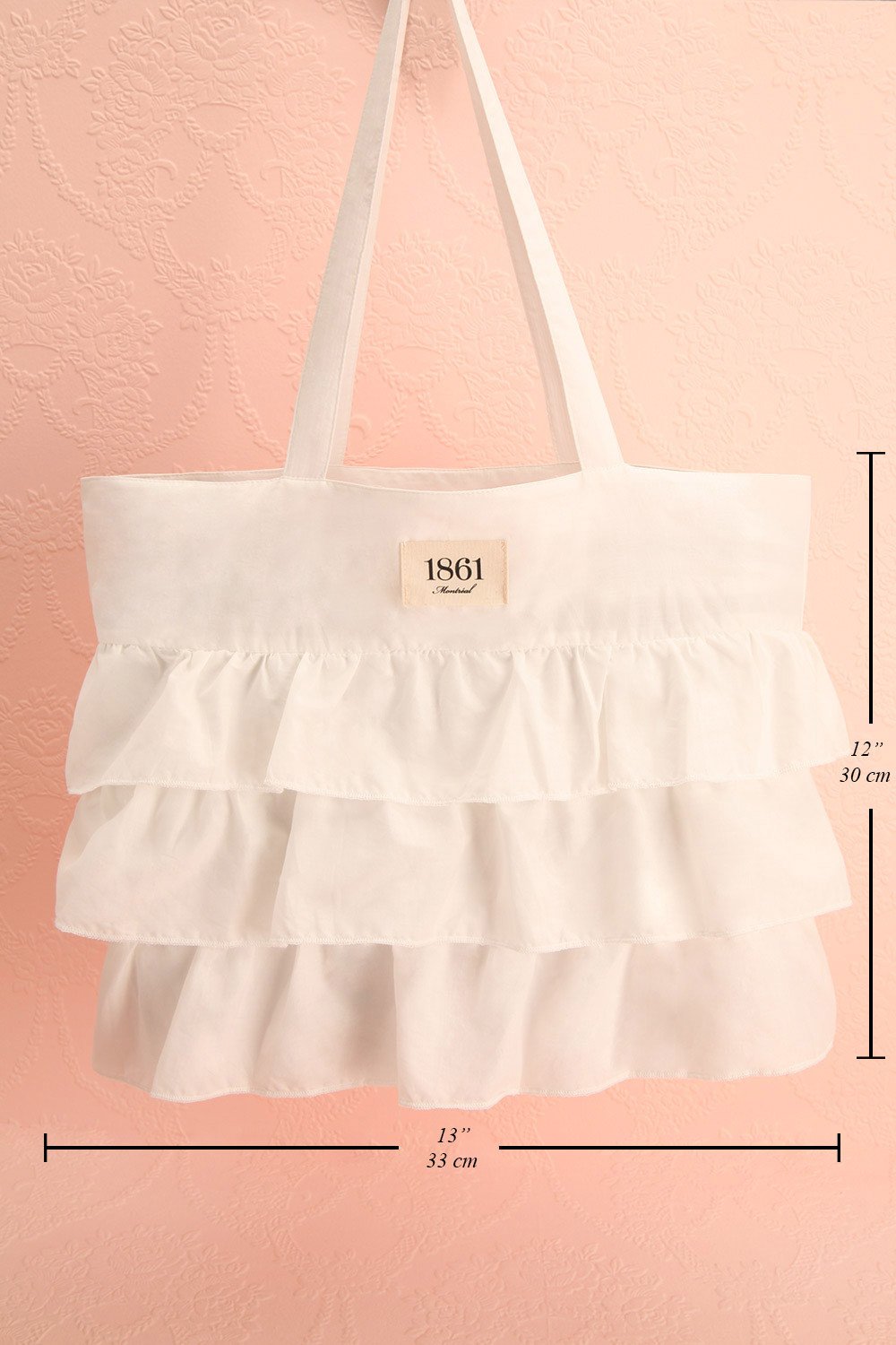 Frevo Nuage White Cotton Ruffle Shopping Bag | Boutique 1861