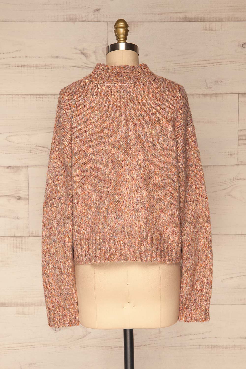 Fritzleen Pink High-Neck Knit Sweater | La Petite Garçonne back view 