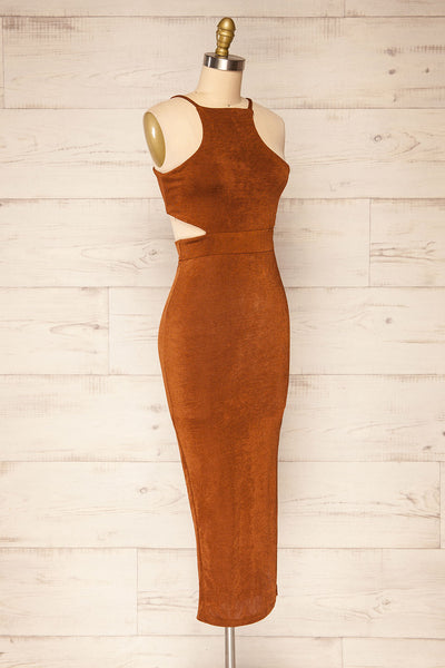 Frombork Backless Shimmery Fitted Dress | La petite garçonne side view