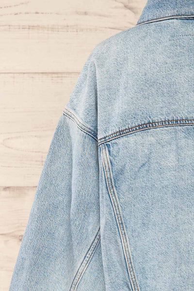 Frontera Oversized Denim Jacket | La petite garçonne back close-up