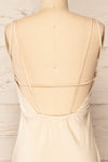 Frostwind Short Satin Dress w/ Double Straps | La petite garçonne  back close-up