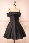 Fuengi Black Off-Shoulder Short Dress | Boutique 1861 side view