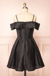 Fuengi Black Off-Shoulder Short Dress | Boutique 1861 back view