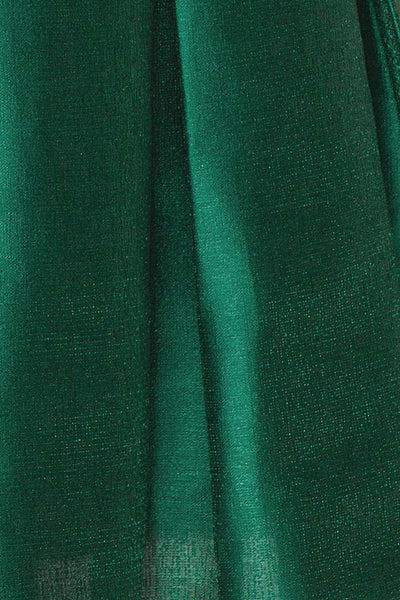 Fuengi Green Off-Shoulder Short Dress | Boutique 1861 fabric