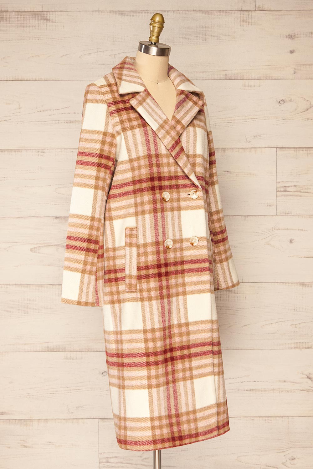 Fuenlabrada Plaid Trench Coat | La petite garçonne side view