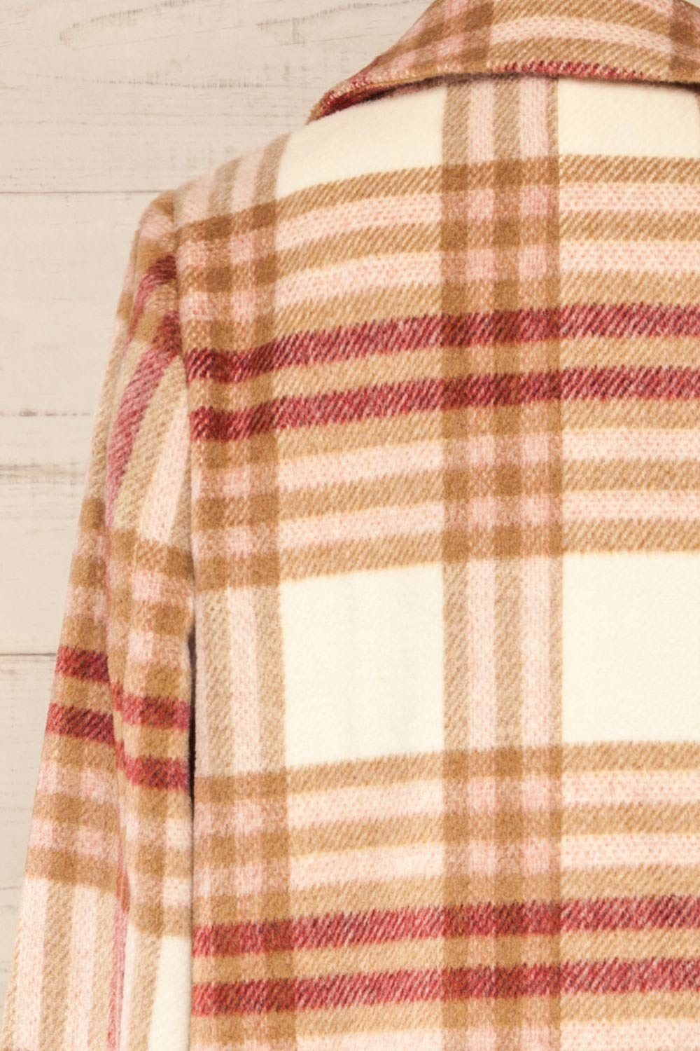 Fuenlabrada Plaid Trench Coat | La petite garçonne back close-up