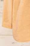 Funchal Sand Oversized Fuzzy Shirt Jacket | La petite garçonne back close-up
