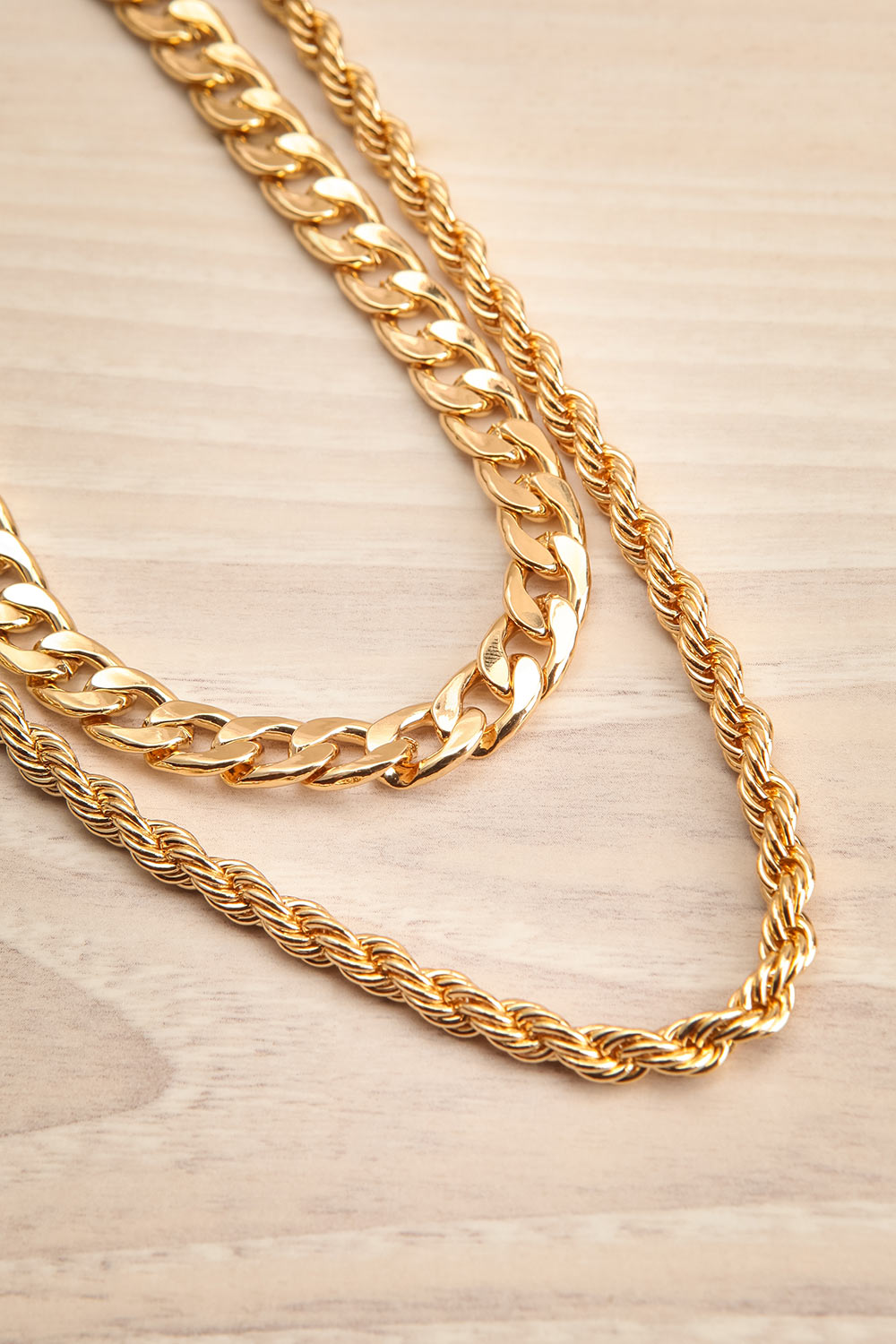 Furmir Gold Large Layered Choker Necklace | La petite garçonne flat view
