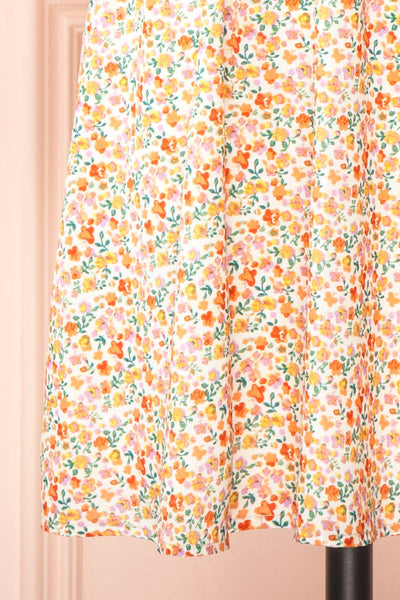 Gabriella Short Floral Dress w/ 3/4 Sleeves | Boutique 1861 bottom