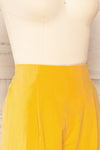 Galaxidion Yellow Cropped Wide Leg Pants | La petite garçonne  side close up
