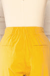 Galaxidion Yellow Cropped Wide Leg Pants | La petite garçonne  back close up