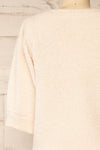 Galice Fluffy Knit Button-up Top | La petite garçonne back close-up