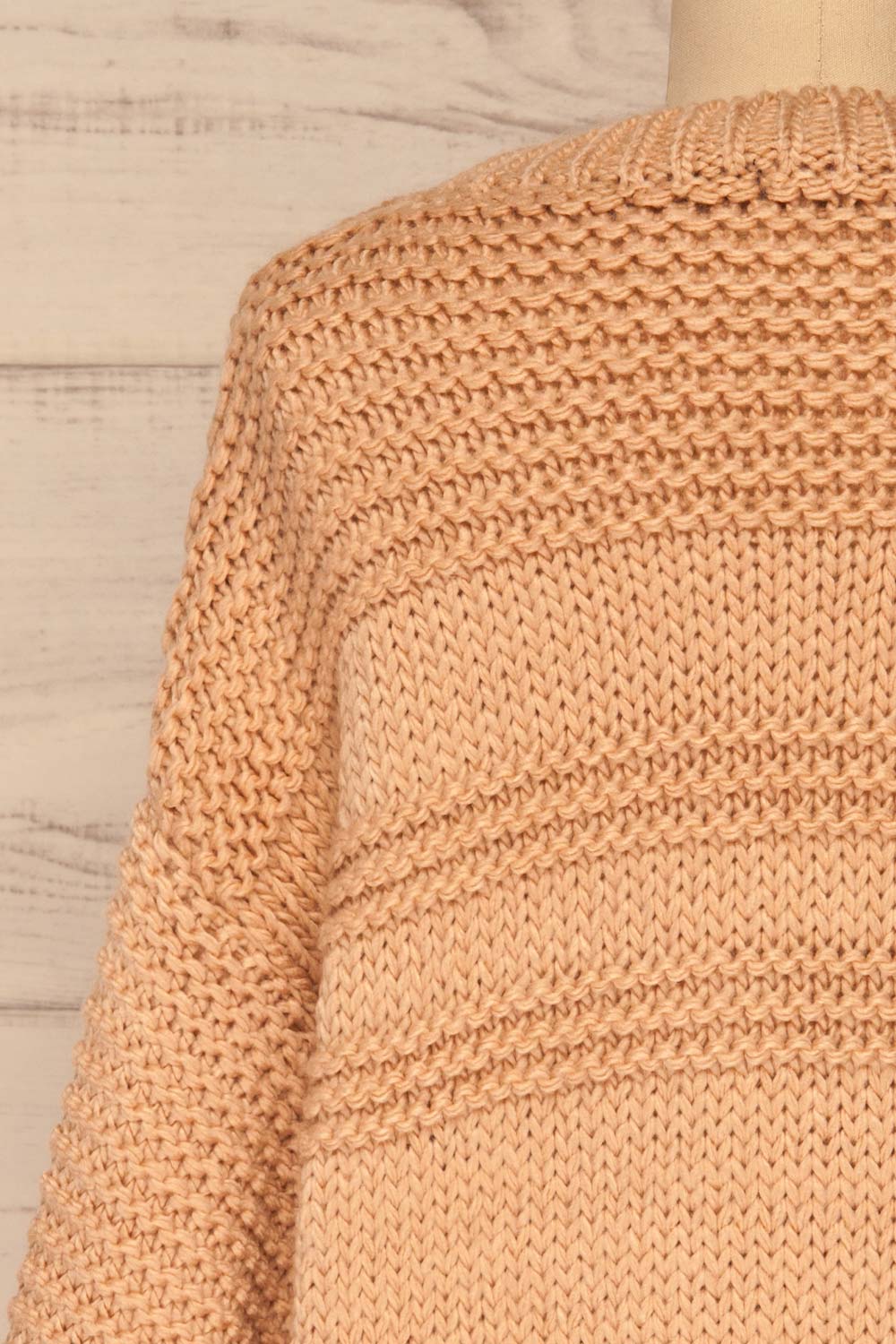 Gamine Pink Fringe Knitted Sweater | La petite garçonne back close-up