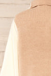 Gandie Two-Tone Wing Collar Cardigan | La petite garçonne back close-up