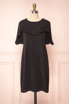 Ganymedes Black Pleated Short Sleeve Dress | Boutique 1861