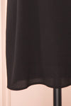 Ganymedes Black Pleated Frills Short Dress | Boutique 1861 bottom