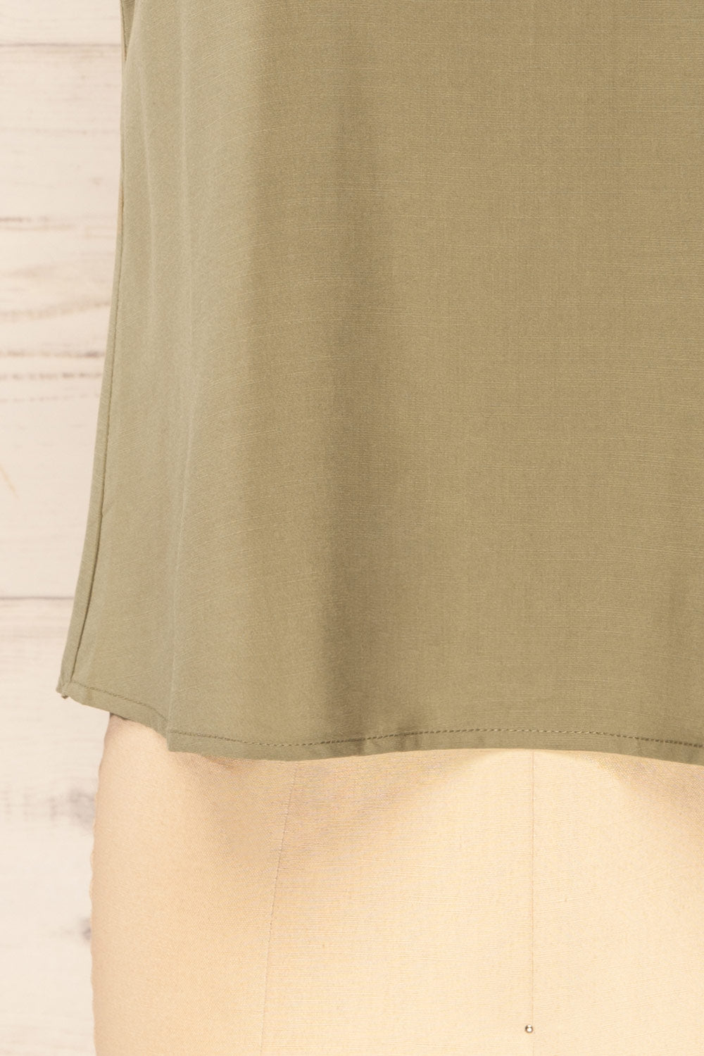 Gatineau Khaki Round Neck Tank Top | La petite garçonne bottom 