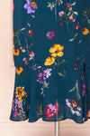 Gayatrie Emerald Floral Short Sleeve Dress | Boutique 1861 bottom