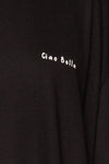 Geel Black Printed T-Shirt Dress | La petite garçonne fabric