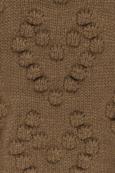 Geleen Green Textured Knit Cardigan | La petite garçonne fabric