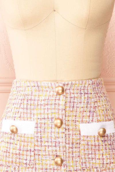 Gemma Tweed A-Line Skirt | Boutique 1861 front close-up