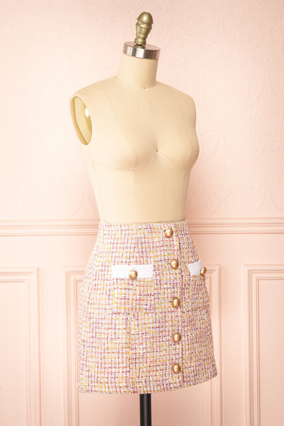 Gemma Tweed A-Line Skirt | Boutique 1861  side view