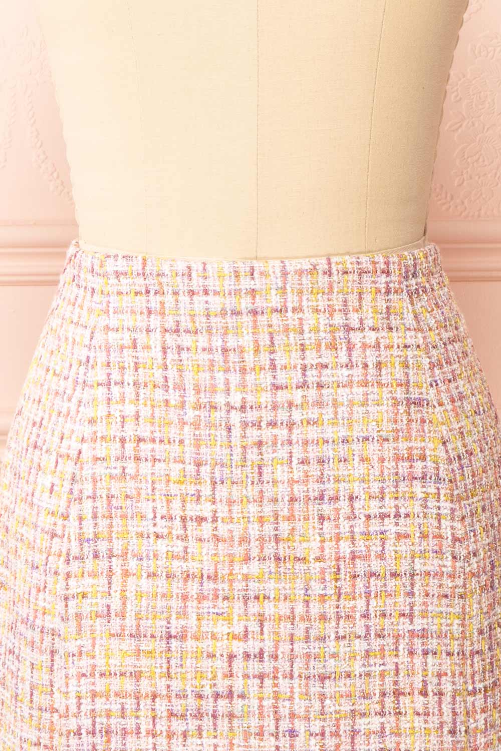 Gemma Tweed A-Line Skirt | Boutique 1861 back close-up