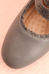 Genet Grey Closed Toe Heels | Boutique 1861 flat close-up