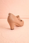 Genet Taupe Closed Toe Heels | Boutique 1861 back view