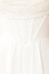Genevieve Sparkly Cowl Neck Bridal Dress | Boudoir 1861 fabric