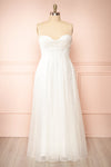 Genevieve Sparkly Cowl Neck Bridal Dress | Boudoir 1861 front plus size