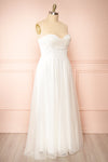 Genevieve Sparkly Cowl Neck Bridal Dress | Boudoir 1861 side plus size