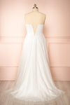 Genevieve Sparkly Cowl Neck Bridal Dress | Boudoir 1861 back plus size