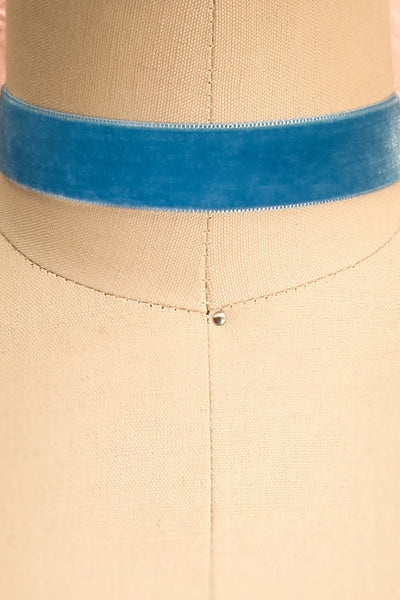 Genista Océan - Blue velvet choker necklace