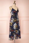 Genoise Navy Floral A-Line Midi Dress | Boutique 1861 side view