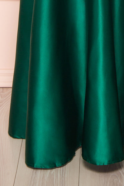 Geraldine Emerald Lace Bustier Maxi Dress | Boutique 1861 bottom
