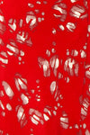 Gerrylda Red Patterned Midi Dress w/ Slit | Boutique 1861 fabric