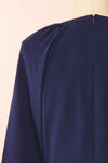 Gery Navy Faux-Wrap Short Dress | Boutique 1861 back close-up
