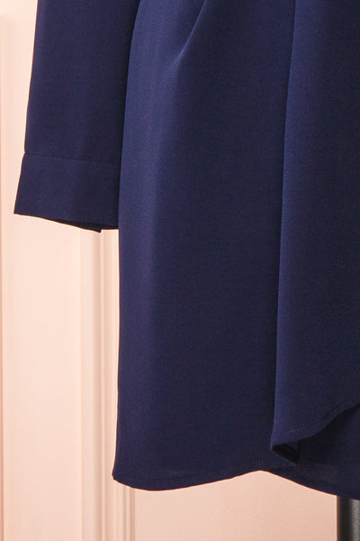 Gery Navy Faux-Wrap Short Dress | Boutique 1861 bottom