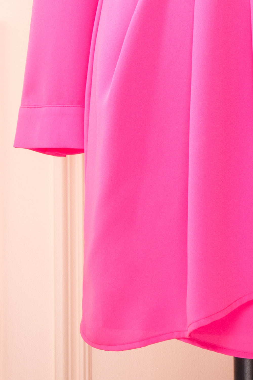 Gery Pink Faux-Wrap Short Dress | Boutique 1861 sleeve